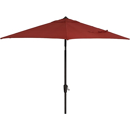 Hanover Montclair 9 ft. Market Outdoor Umbrella, Chili Red