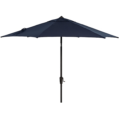 Hanover Montclair 9 ft. Market Outdoor Umbrella, Navy Blue