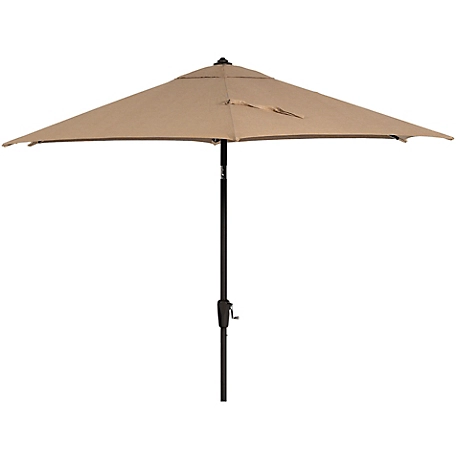 Hanover Montclair 9 ft. Market Outdoor Umbrella, Tan