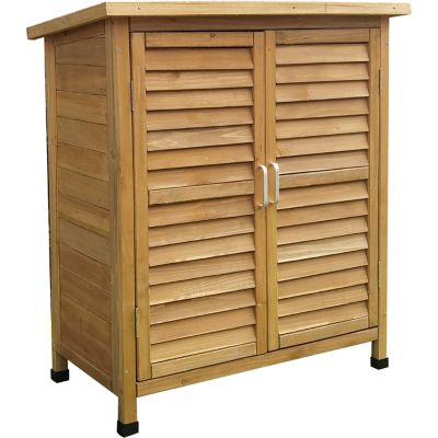 Hanover Outdoor Wooden Storage Shed with Shelf, 3 ft. x 2 ft. x 3 ft.