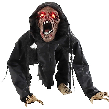 Haunted Hill Farm 3.7 ft. Animatronic Zombie Dog, Halloween Decoration, Poseable, Battery Operated