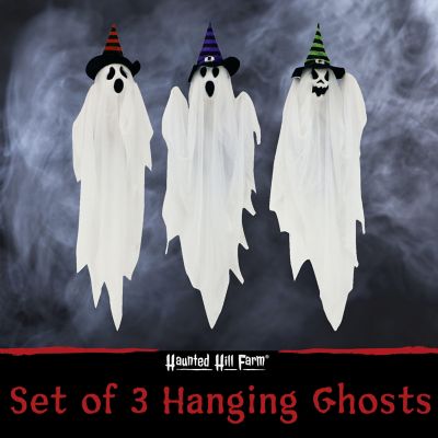 Image showing  Set of 3 Hanging Ghosts, Indoor/Outdoor Halloween Decoration