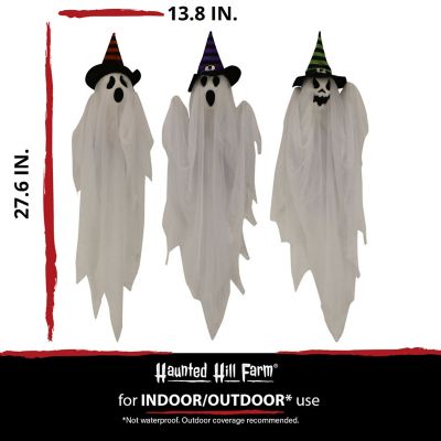 Image showing  Set of 3 Hanging Ghosts, Indoor/Outdoor Halloween Decoration