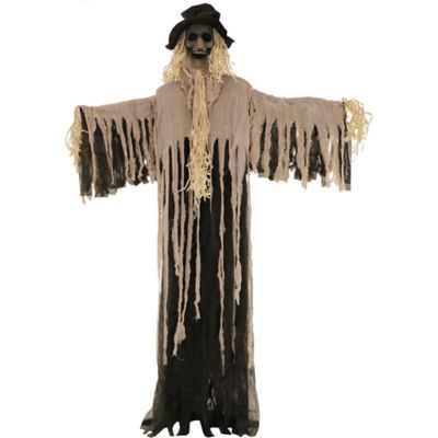 Haunted Hill Farm 6 ft. Standing Scarecrow, Indoor/Covered Outdoor Halloween Decoration, Poseable, The Hunter