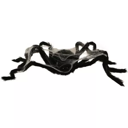 Haunted Hill Farm 2.5 Foot Spider with Web Indoor/Outdoor Halloween Decor LED Red Eyes Poseable Decorative Outdoor Lighting