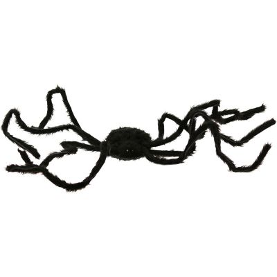 Haunted Hill Farm 3.7 ft. Spider with Black Eyes, Indoor/Outdoor Halloween Decoration, Poseable, Hades