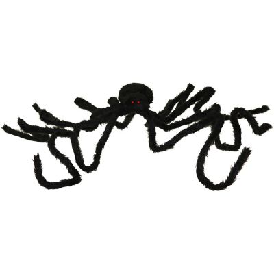 Haunted Hill Farm 6 ft. Lucifer Black Spider, Indoor/Outdoor Halloween Decoration, Poseable