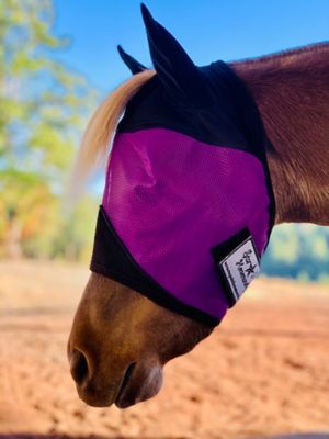 Image showing  Miniature Horse/Pony UV Fly Mask with Ears