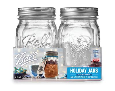Ball 16 oz. Keepsake Snowflake Jar, 4-Pack