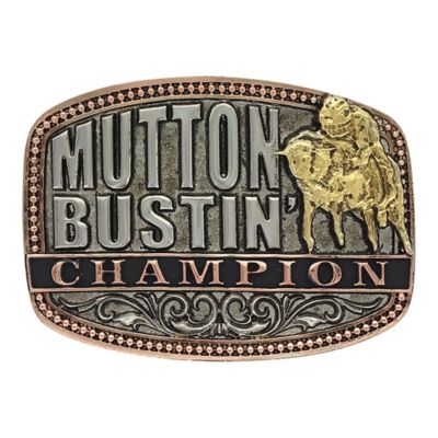 Montana Silversmiths Unisex Adult Little Attitude Mutton Bustin Champion Belt Buckle