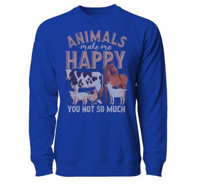 Goodie Two Sleeves Women's Make Me Happy Crew Fleece Sweater