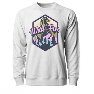 Goodie Two Sleeves Women's Wild and Free Crew Fleece Sweater