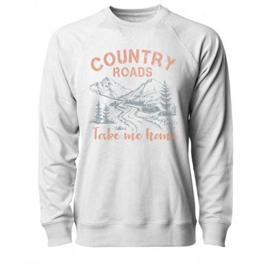 Image showing 0 th Goodie Two Sleeves Women's Country Roads Crew Neck Fleece Sweater