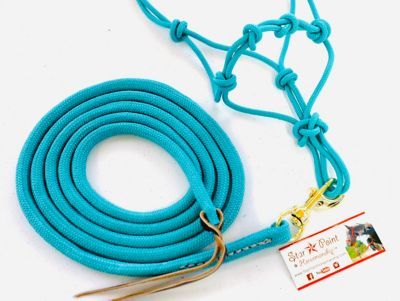Star Point Horsemanship Miniature Horse/Pony 4-Knot Rope Halter with Lead