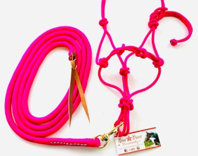 Star Point Horsemanship Miniature Horse/Pony 4-Knot Rope Halter with Lead