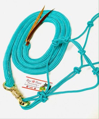 Image showing  Average Horse 4 Knot Halter and Lead Set, Teal
