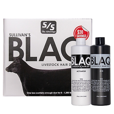 Sullivan Supply Blaq Livestock Hair Dye, 8 Head Kit