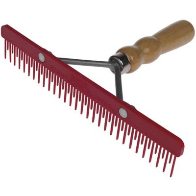 Sullivan Supply Stimulator Livestock Fluffer Comb with Wood Handle