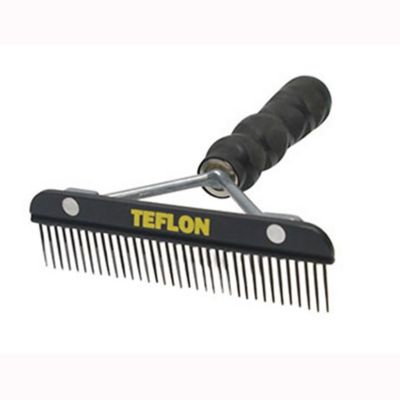 Sullivan Supply 6 in. Teflon Regular Comb with Wood Handle Texturized Grip