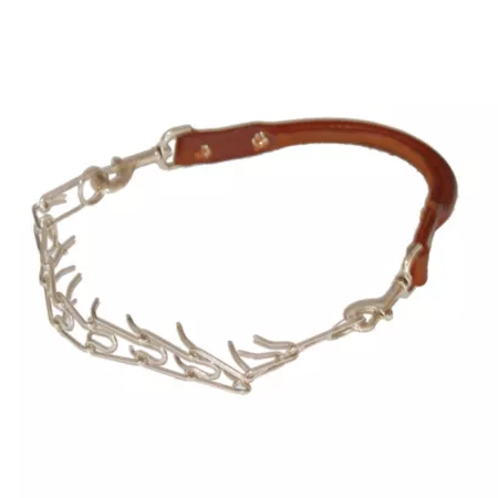 Sullivan Supply Leather Goat Collar with Prongs Brown/Silver Livestock Ropes Halters & Hobbles