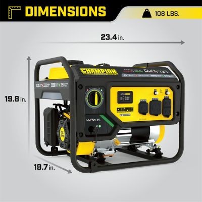 Image showing 5 th Champion Power Equipment 4,375/3,500-Watt Dual-Fuel Portable Generator