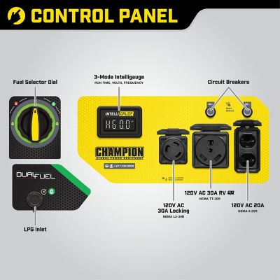 Image showing 7 th Champion Power Equipment 4,375/3,500-Watt Dual-Fuel Portable Generator