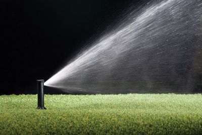 Image showing 6 th Rain Bird 19 ft. - 32 ft. Simple Adjust Gear Drive Rotor Sprinkler on Hose-End Spike