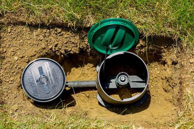 Image showing  5,200 sq. ft. In-Ground Sprinkler with Click-n-Go Hose Connect