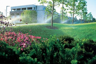 Image showing  4 ft. Adjustable Pop-Up 360-Degree Nozzle Spray Head Sprinkler, 4 in.