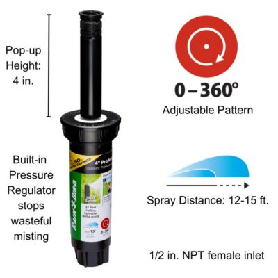 Image showing  15 ft. PRS High-Efficiency Adjustable Pop-Up Sprinkler, 4 in.