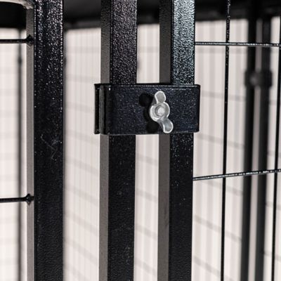 Image showing 7 th Lucky Dog 6 x 4 x 8ft. STAY Series Villa Dog Kennel, Gray Cover