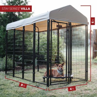 Image showing  6 x 4 x 8ft. STAY Series Villa Dog Kennel, Khaki Cover