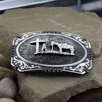 Image showing  Gunmetal with Christian Cowboy Belt Buckle, 25815SB-731