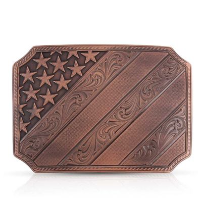 Montana Silversmiths Faded Glory Flag Belt Buckle, 46100BLB