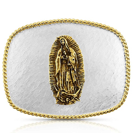 Montana Silversmiths Lady of Guadalupe Rippling Waters Belt Buckle, 6509-523