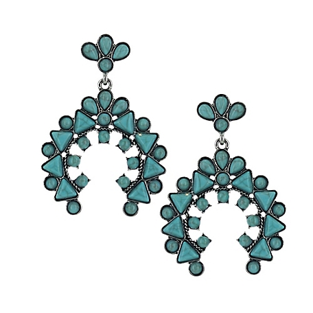 Montana Silversmiths Squash Blossom Earrings, Turquoise, AER4674