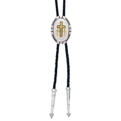 Montana Silversmiths New Tradition Bolo Tie with Triple Cross, BT26-855