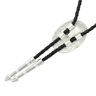 Image showing  Engraved Silver Bolo Tie, BT39