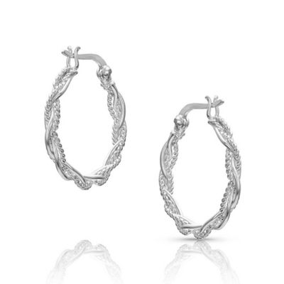 Image showing  Braided Rope Hoop Earrings