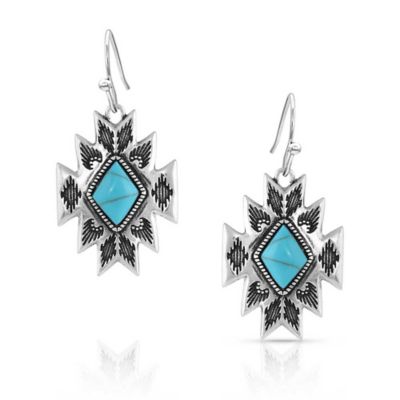 Montana Silversmiths Star Pendant Earrings, Turquoise, ER5036