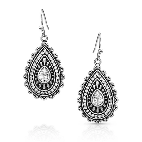 Montana Silversmiths Purely and Primal Teardrop Earrings, Silver, ER5039