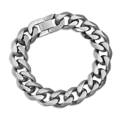 Montana Silversmiths Men's Cuban Link Chain Bracelet, Silver