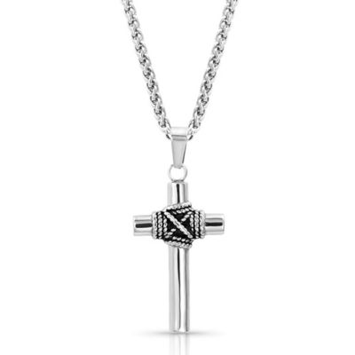 Montana Silversmiths Rope Wrapped Cross Necklace, NC4332