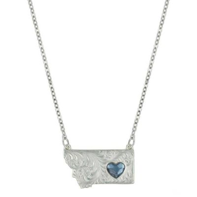 Montana Silversmiths Big Sky Love Heart Necklace, NC3770MT
