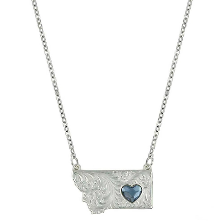 Montana Silversmiths Big Sky Love Heart Necklace, NC3770MT