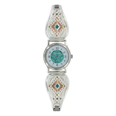 Montana Silversmiths Men's 2-Tone Southwestern Beats Expansion Watch, WCH3713TQ