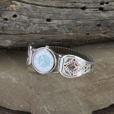 Image showing  Men's 2-Tone Southwestern Beats Expansion Watch, WCH3713TQ