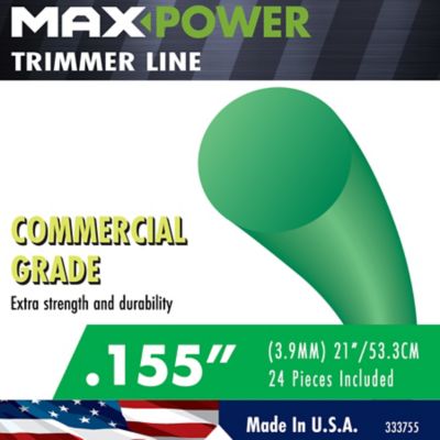 Image showing  0.155 in. x 21 in. Pre-Cut Heavy-Duty Commercial Grade Trimmer Line Strips, 24-Pack