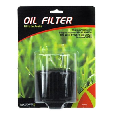 Image showing  Oil Filter for Briggs & Stratton, John Deere, Kawasaki, Replaces OEM Numbers 492932S, 5049, AM125424, GY20577