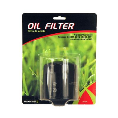 Image showing  Oil Filter for Kawasaki, John Deere, Cub Cadet, Bad Boy, Replaces OEM Numbers 49065-2071, 49065-7010 and Others, 334298